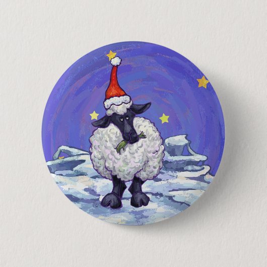 Kerstmis Ronde Button 5,7 Cm (Voorkant)