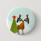 Kerstmis Ronde Button 5,7 Cm (Voorkant)