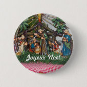 Kerstmis Ronde Button 5,7 Cm (Voorkant)