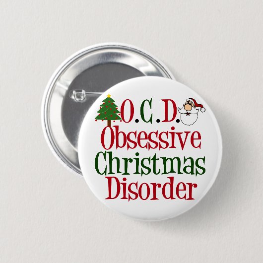 Kerstmis Ronde Button 5,7 Cm (Voorkant /achterkant)