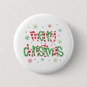 Kerstmis Ronde Button 5,7 Cm (Voorkant)