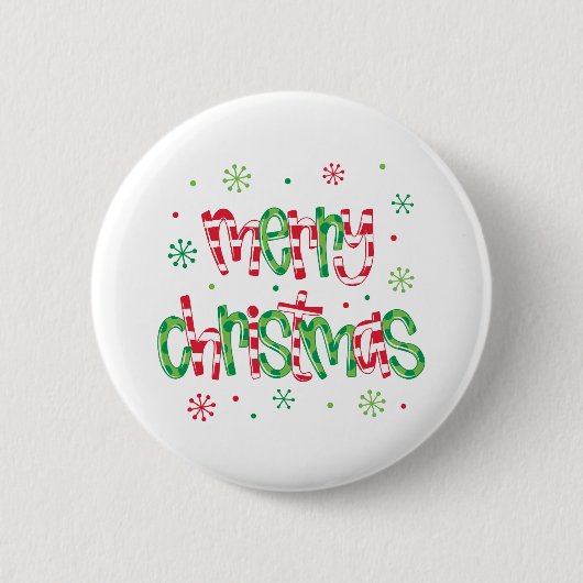 Kerstmis Ronde Button 5,7 Cm (Voorkant)