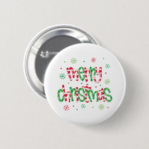 Kerstmis Ronde Button 5,7 Cm