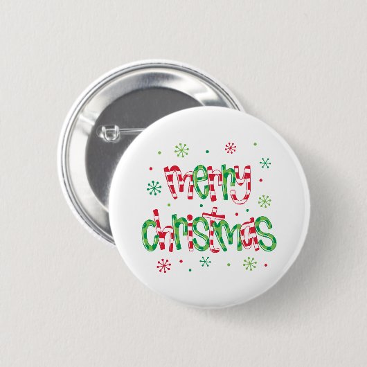 Kerstmis Ronde Button 5,7 Cm (Voorkant /achterkant)