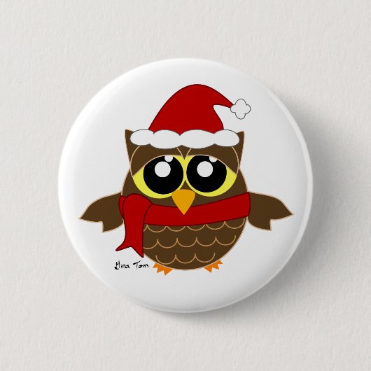 Kerstmis Ronde Button 5,7 Cm (Voorkant)
