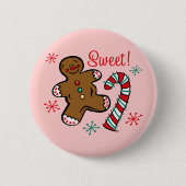 Kerstmis Ronde Button 5,7 Cm (Voorkant)