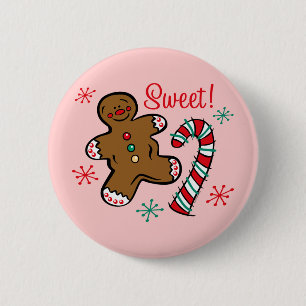 Kerstmis Ronde Button 5,7 Cm