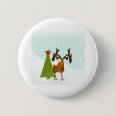 Kerstmis Ronde Button 5,7 Cm (Voorkant)