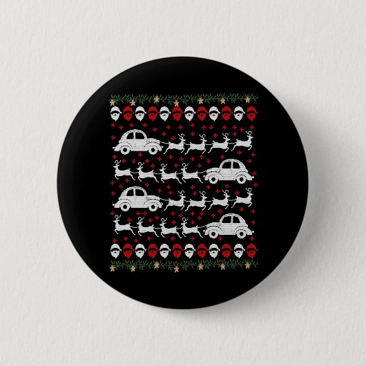 Kerstmis Ronde Button 5,7 Cm (Voorkant)