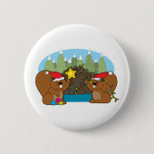 Kerstmis Ronde Button 5,7 Cm (Voorkant)