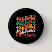 Kerstmis Ronde Button 5,7 Cm (Voorkant)