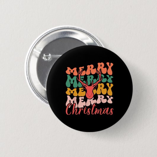 Kerstmis Ronde Button 5,7 Cm (Voorkant /achterkant)