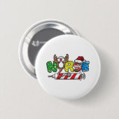 Kerstmis Ronde Button 5,7 Cm (Voorkant /achterkant)