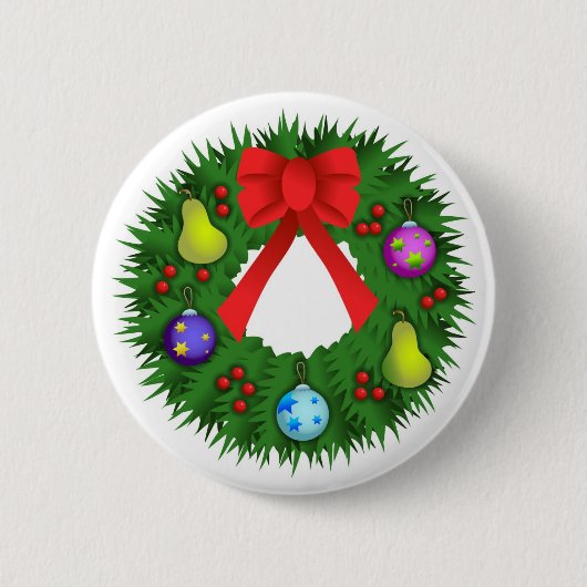Kerstmis Ronde Button 5,7 Cm (Voorkant)