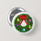 Kerstmis Ronde Button 5,7 Cm (Voorkant /achterkant)