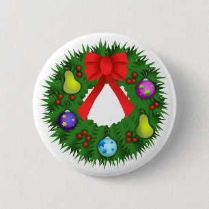 Kerstmis Ronde Button 5,7 Cm