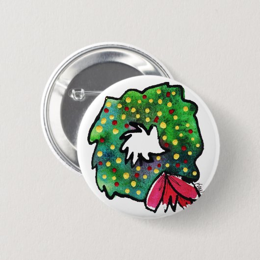 kerstmis ronde button 5,7 cm (Voorkant /achterkant)