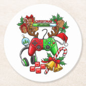 Kerstmis Ronde Kartonnen Onderzetter (Voorkant)