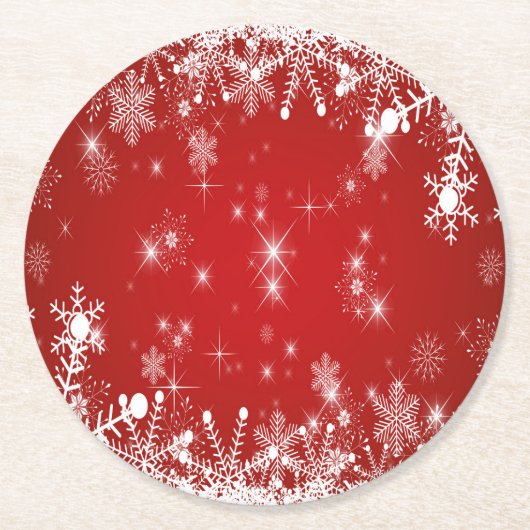 Kerstmis Ronde Kartonnen Onderzetter (Voorkant)