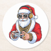Kerstmis Ronde Kartonnen Onderzetter (Voorkant)