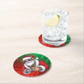 Kerstmis Ronde Kartonnen Onderzetter (Insitu)