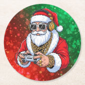 Kerstmis Ronde Kartonnen Onderzetter (Voorkant)