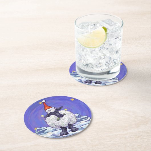 Kerstmis Ronde Kartonnen Onderzetter (Insitu)