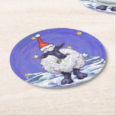 Kerstmis Ronde Kartonnen Onderzetter (Gebogen)