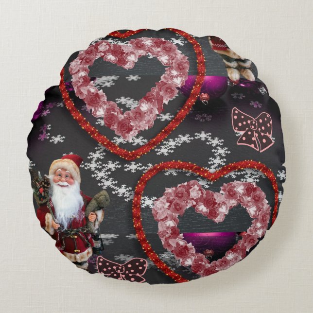 Kerstmis Ronde Kussen, Sinterklaas Rond Kussen (Voorkant)