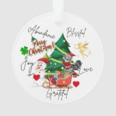 Kerstmis Ronde Ornament | Liefde & Overvloed (achterkant)