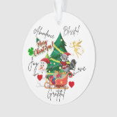 Kerstmis Ronde Ornament | Liefde & Overvloed (voorkant)