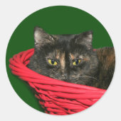 Kerstmis Ronde Sticker (Voorkant)