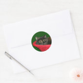 Kerstmis Ronde Sticker (Envelop)