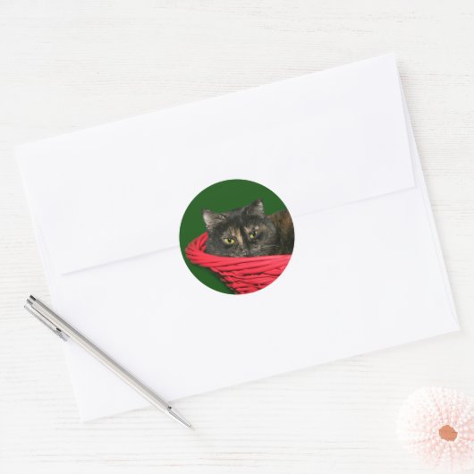 Kerstmis Ronde Sticker (Envelop)