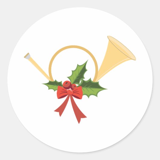 Kerstmis Ronde Sticker (Voorkant)