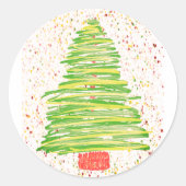 Kerstmis Ronde Sticker (Voorkant)
