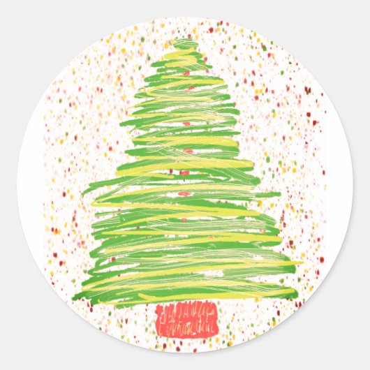 Kerstmis Ronde Sticker (Voorkant)