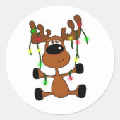 Kerstmis Ronde Sticker (Voorkant)