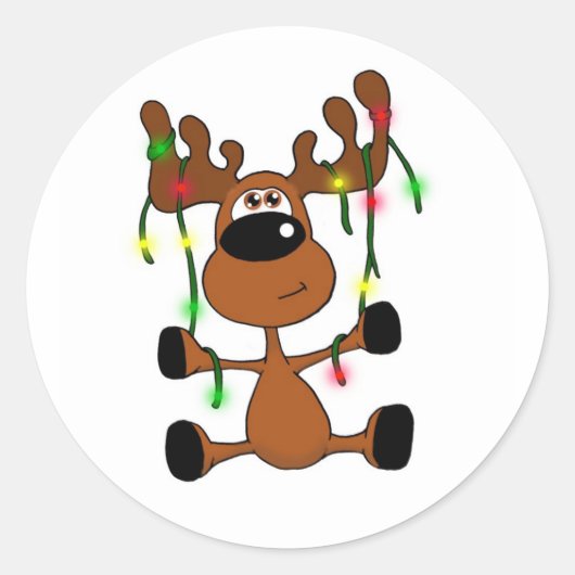 Kerstmis Ronde Sticker (Voorkant)