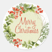 Kerstmis Ronde Sticker (Voorkant)