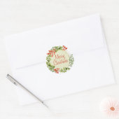 Kerstmis Ronde Sticker (Envelop)