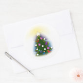 Kerstmis Ronde Sticker (Envelop)