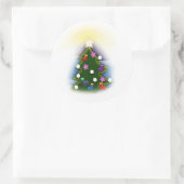 Kerstmis Ronde Sticker (Tas)