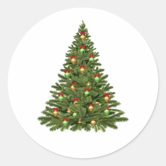 Kerstmis Ronde Sticker (Voorkant)