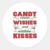 Kerstmis Ronde Sticker (Voorkant)