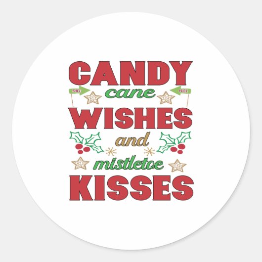 Kerstmis Ronde Sticker (Voorkant)