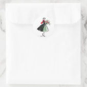Kerstmis Ronde Sticker (Tas)