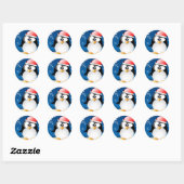 kerstmis ronde sticker (Vel)