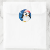 kerstmis ronde sticker (Tas)