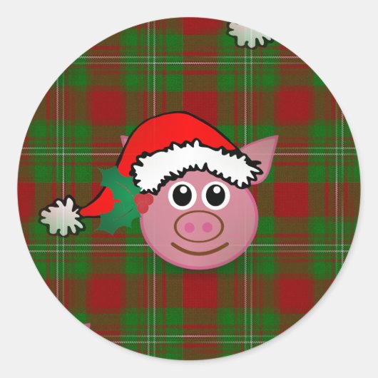 kerstmis ronde sticker (Voorkant)